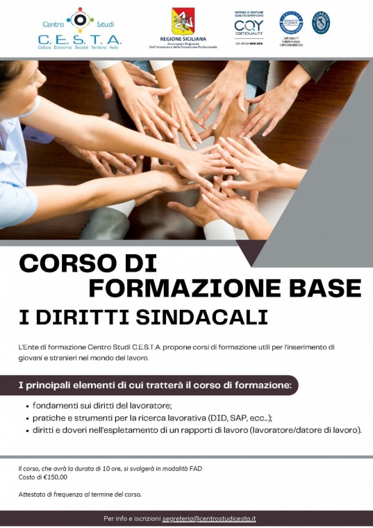 Corso di formazione base: I diritti sindacali